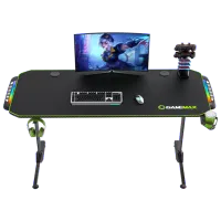 Masă gaming Gamemax Gaming Desk D140-Carbon RGB Plastic