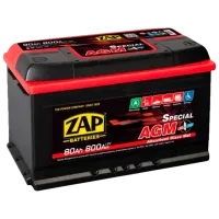 Acumulator auto Zap 80 Ah AGM NEW 800 А 58002 800 AA