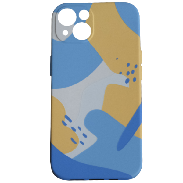 Husă pentru smartphone Apple iPhone 13 WAVE/ Back/ TPU/ Yellow Blue photo 1