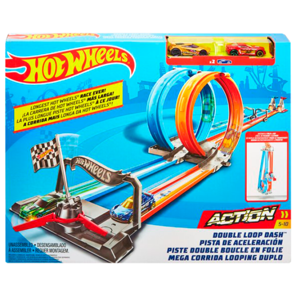 Авто-треки Hot Wheels Double Loop Dash Разноцветный photo 1 Авто-треки Hot Wheels Double Loop Dash Разноцветный photo 1