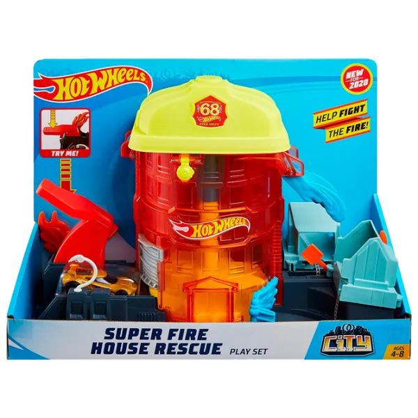 Авто-треки Hot Wheels Super Fire House Rescue GJL06 Разноцветный photo 1
