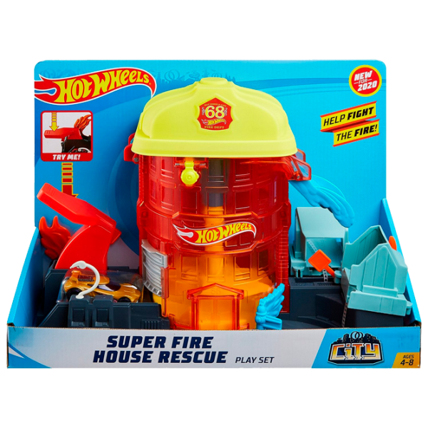 Авто-треки Hot Wheels Super Fire House Rescue GJL06 Разноцветный photo 1