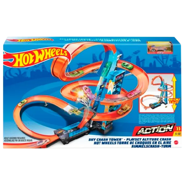 Pistă auto Hot Wheels Sky Crash Tower Multicolor photo 1 Pistă auto Hot Wheels Sky Crash Tower Multicolor photo 1