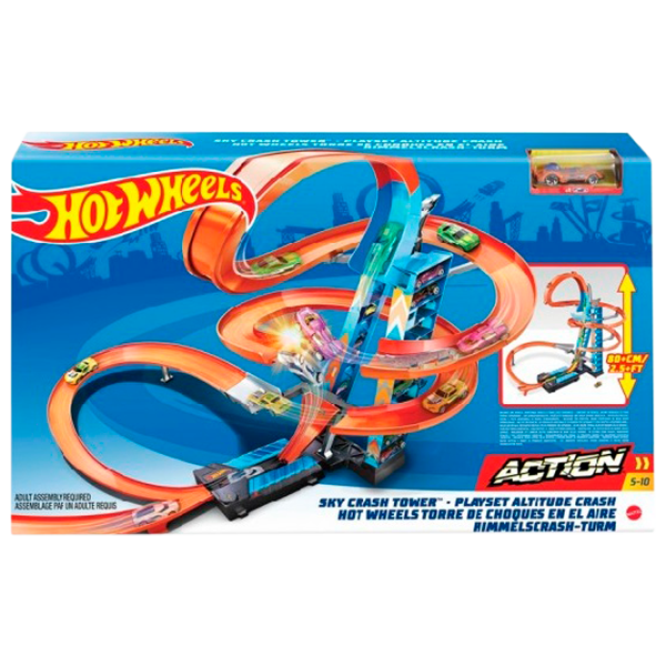 Pistă auto Hot Wheels Sky Crash Tower Multicolor photo 1 Pistă auto Hot Wheels Sky Crash Tower Multicolor photo 1