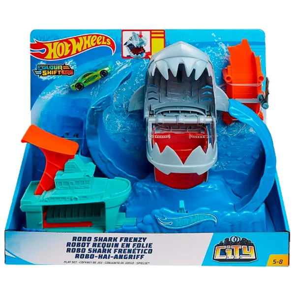 Pistă auto Hot Wheels Robo Shark Frenzy Multicolor photo 1 Pistă auto Hot Wheels Robo Shark Frenzy Multicolor photo 1