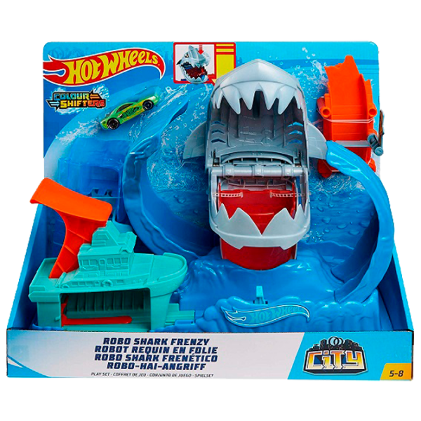 Pistă auto Hot Wheels Robo Shark Frenzy Multicolor photo 1 Pistă auto Hot Wheels Robo Shark Frenzy Multicolor photo 1