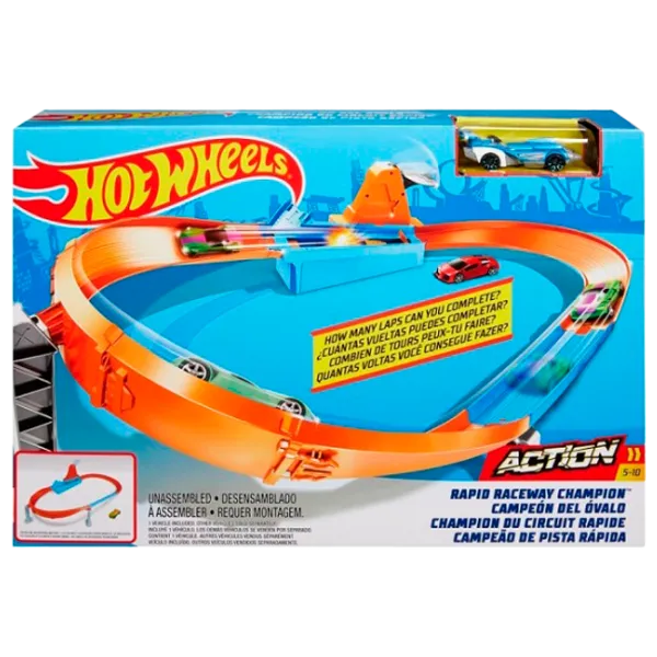 Pistă auto Hot Wheels Rapid Raceway Champion Multicolor photo 1 Pistă auto Hot Wheels Rapid Raceway Champion Multicolor photo 1