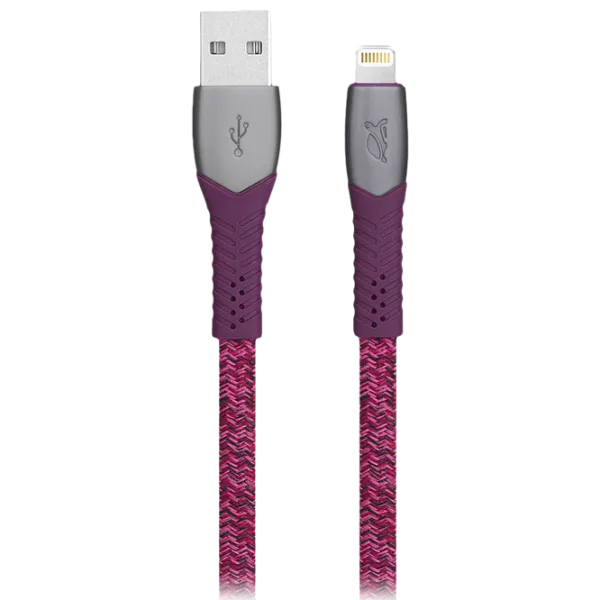Кабель для телефона MFI PS6101 RivaCase USB Type-A + Lightning 1.2 м/ Красный photo 1