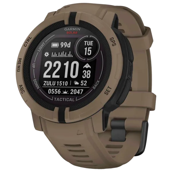 Ceas inteligent Garmin Instinct 2 Solar 0.9"/ 45 mm/ Coyote Tan - Coyote Tan/ 010-02627-04 photo 1