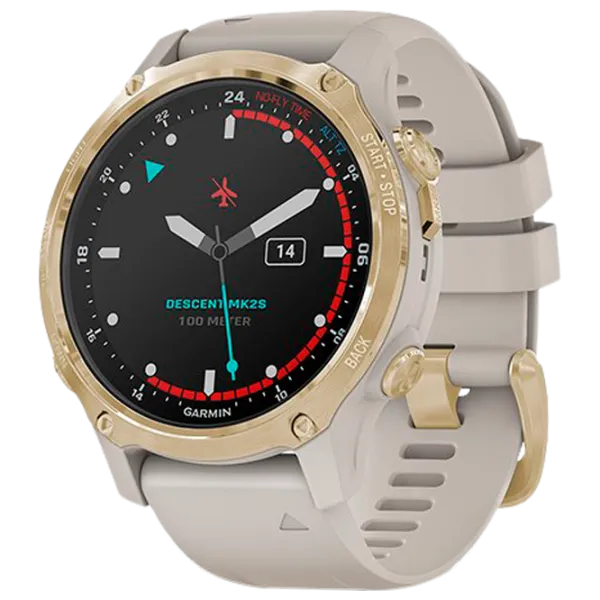 Умные часы Garmin Descent Mk2S 1.2"/ 010-02403-01/ Светло песочный Светло золотистый photo 1