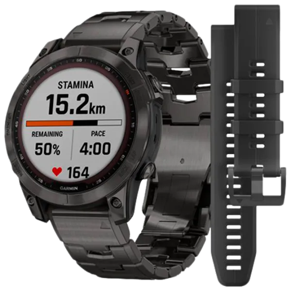 Умные часы Garmin Fenix 7 Sapphire Solar 1.3"/ 010-02540-39/ Углеродно серый photo 1