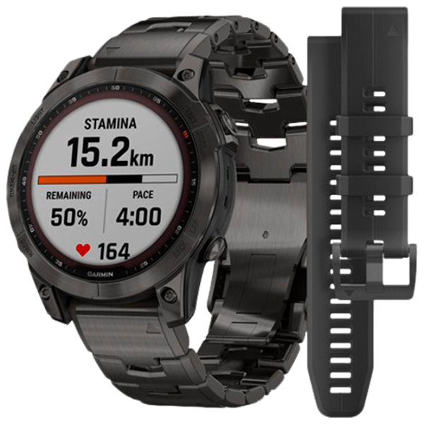 Умные часы Garmin Fenix 7 Sapphire Solar 1.3"/ 010-02540-39/ Углеродно серый photo 1