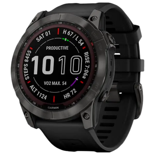 Умные часы Garmin Fenix 7X Sapphire Solar 1.3"/ 33 мм/ Углеродно серый -/ 010-02541-11 photo 1