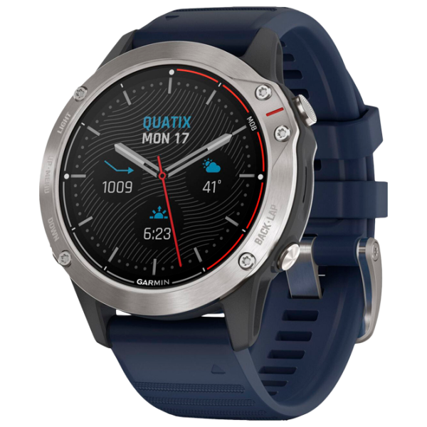 Ceas inteligent Garmin Quatix 6 Captain Blue 1.3"/ 010-02158-91/ Black Gray photo 1