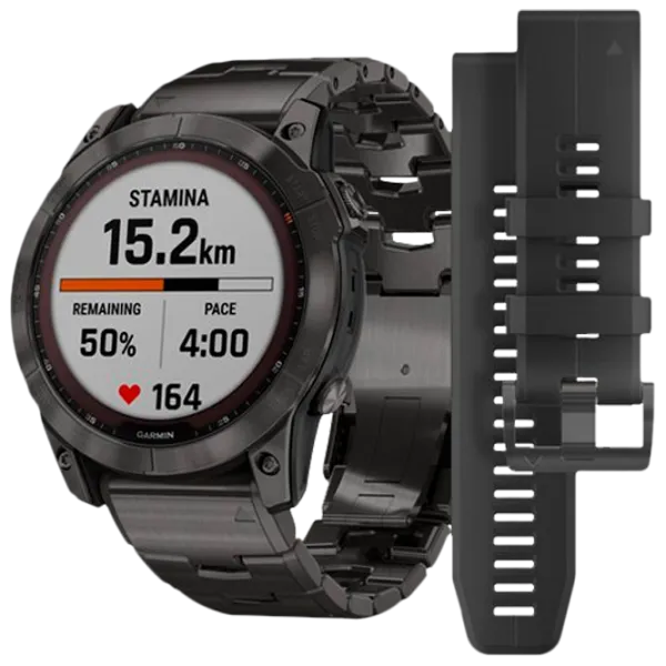 Умные часы Garmin Fenix 7X Sapphire Solar 1.3"/ 010-02541-27/ Углеродно серый photo 1