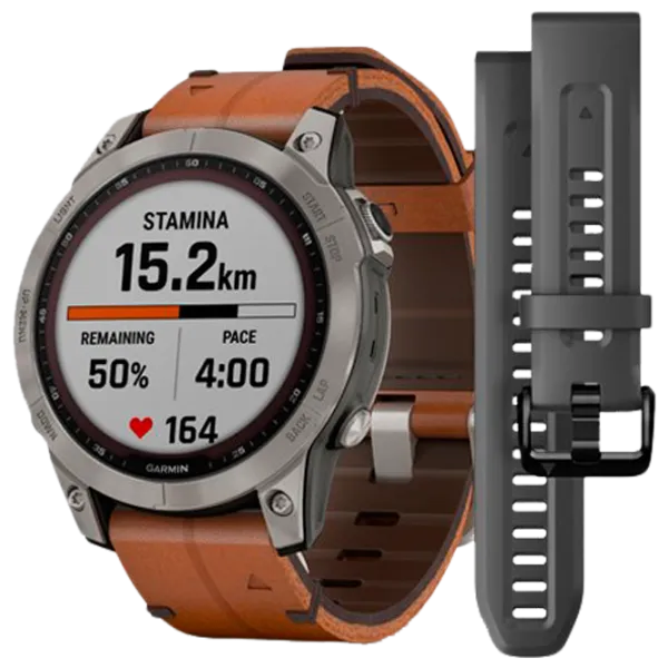Умные часы Garmin Fenix 7 Sapphire Solar 1.3"/ 010-02540-31/ Коричневый Серый photo 1