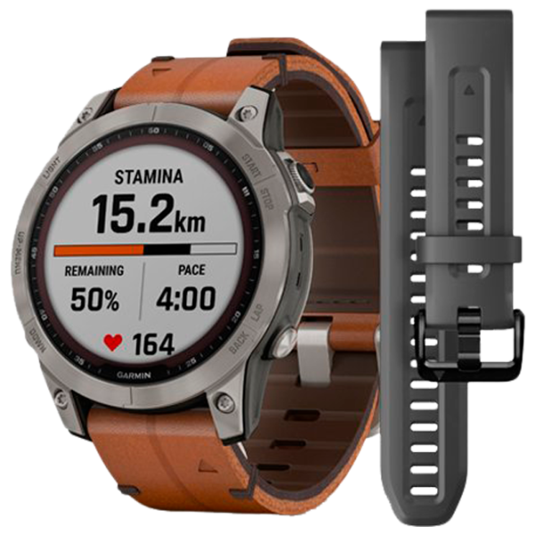 Умные часы Garmin Fenix 7 Sapphire Solar 1.3"/ 010-02540-31/ Коричневый Серый photo 1