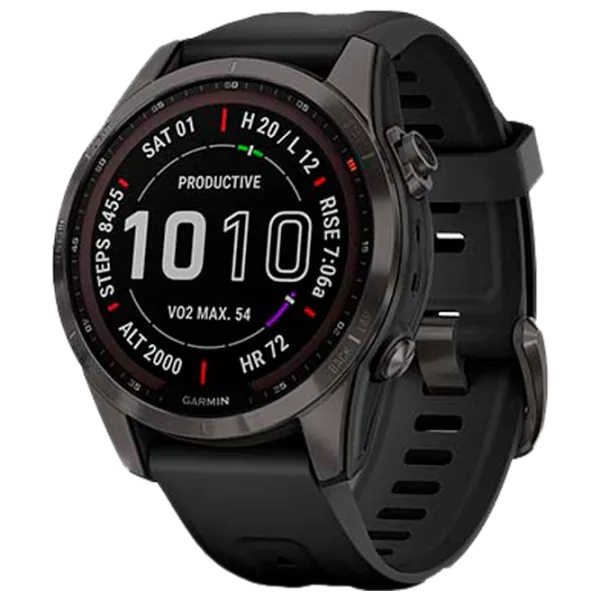 Ceas inteligent Garmin Fenix 7s Sapphire Solar 1.3"/ 010-02539-25/ Black Carbon Grey photo 1