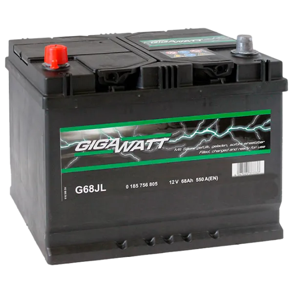 Авто аккумулятор Gigawatt 68AH S4 027 550A photo 1 Авто аккумулятор Gigawatt 68AH S4 027 550A photo 1