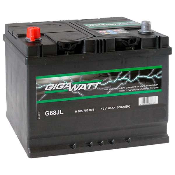 Авто аккумулятор Gigawatt 68AH S4 027 550A photo 1 Авто аккумулятор Gigawatt 68AH S4 027 550A photo 1