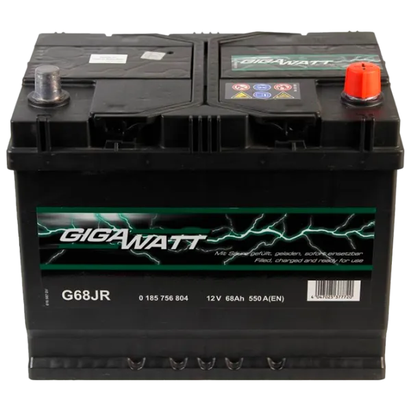 Авто аккумулятор Gigawatt 68AH S4 026 550A photo 1 Авто аккумулятор Gigawatt 68AH S4 026 550A photo 1