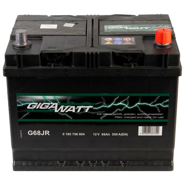 Авто аккумулятор Gigawatt 68AH S4 026 550A photo 1 Авто аккумулятор Gigawatt 68AH S4 026 550A photo 1