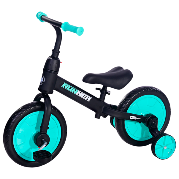 Bicicletă fără pedale Lorelli Runner 11" Metal/ Turquoise Black photo 1 Bicicletă fără pedale Lorelli Runner 11" Metal/ Turquoise Black photo 1