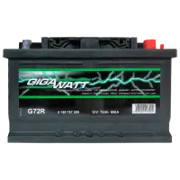 Авто аккумулятор Gigawatt 72AH S4 007 680 A