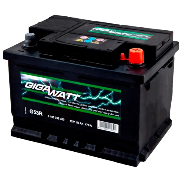Авто аккумулятор Gigawatt 53AH S4 004 470A photo 1 Авто аккумулятор Gigawatt 53AH S4 004 470A photo 1