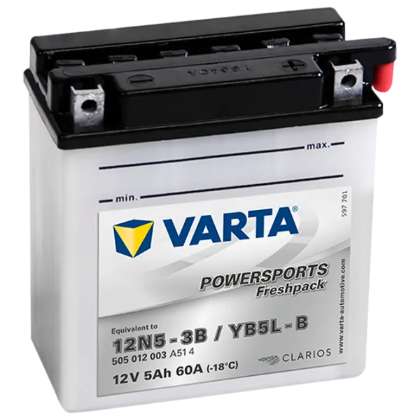 Acumulator auto Varta Powersports Freshpack 60A photo 1