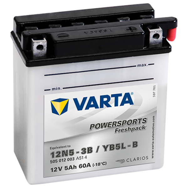 Acumulator auto Varta Powersports Freshpack 60A photo 1