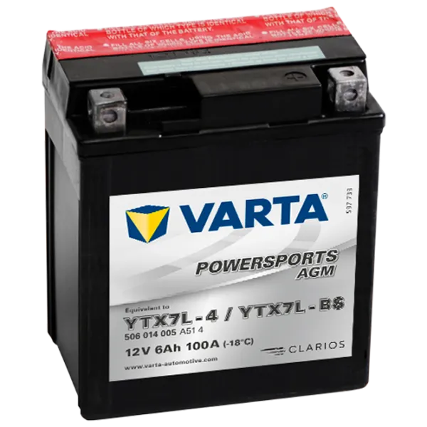 Acumulator auto Varta Powersports AGM (506 015 005) 100A photo 1