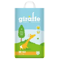 Подгузники для детей Lovular Giraffe M 6 - 11 кг / 62 шт.