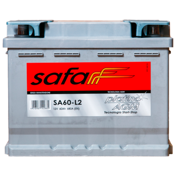 Acumulator auto Safa AGM 60Ah SA-60L2 680 A photo 1 Acumulator auto Safa AGM 60Ah SA-60L2 680 A photo 1