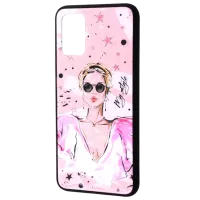 Чехол для смартфона Samsung Galaxy A03 WAVE/ Back/ PC/ TPU/ Черный Розовый