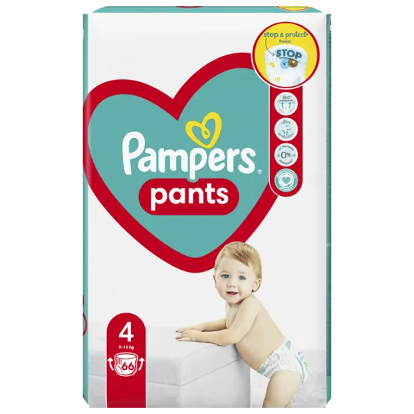 Подгузники для детей Pampers Pants Maxi 4 9 - 14 кг/ 66 шт. photo 1