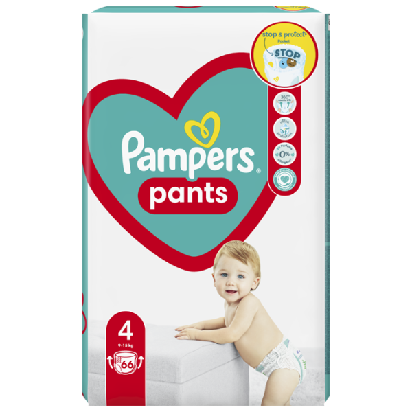 Подгузники для детей Pampers Pants Maxi 4 9 - 14 кг/ 66 шт. photo 1
