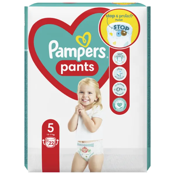 Scutece pentru copii Pampers Pants 5 12 - 18 kg/ 22 buc. photo 1