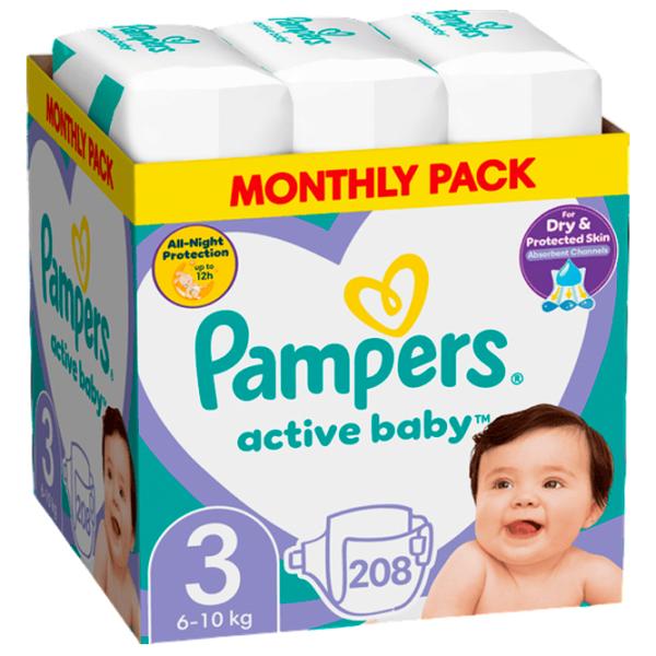 Подгузники для детей Pampers Active Baby Maxi 4 9 - 14 кг / 180 шт. photo 1