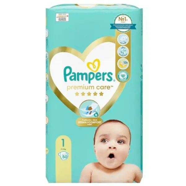 Scutece pentru copii Pampers Premium Care New Baby 1 2 - 5 kg/ 50 buc. photo 1