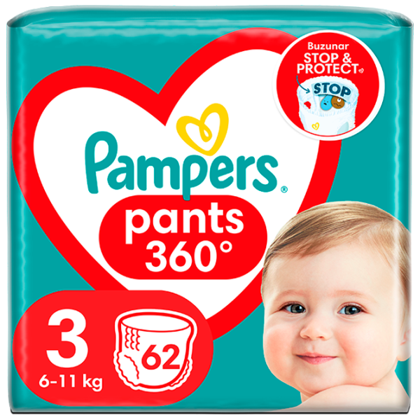 Scutece pentru copii Pampers Pants 3 6 - 11 kg / 62 buc. photo 1