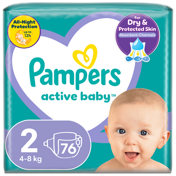 Scutece pentru copii Pampers Jumbo Mini 2 4 - 8 kg / 76 buc. photo 1