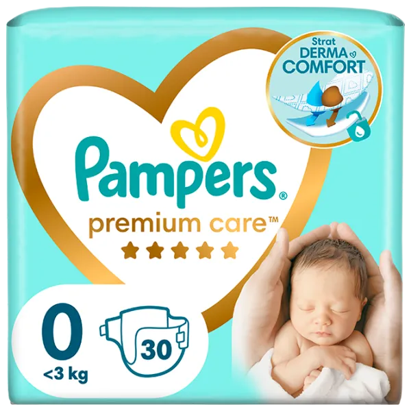 Scutece pentru copii Pampers Premium Care New Baby 0 1 - 5 kg / 30 buc. photo 1