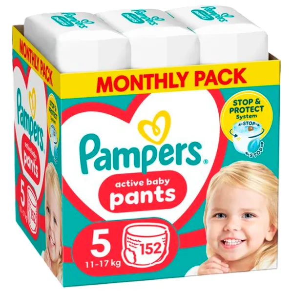 Подгузники для детей Pampers Pants 5 12 - 17 кг / 152 шт. photo 1