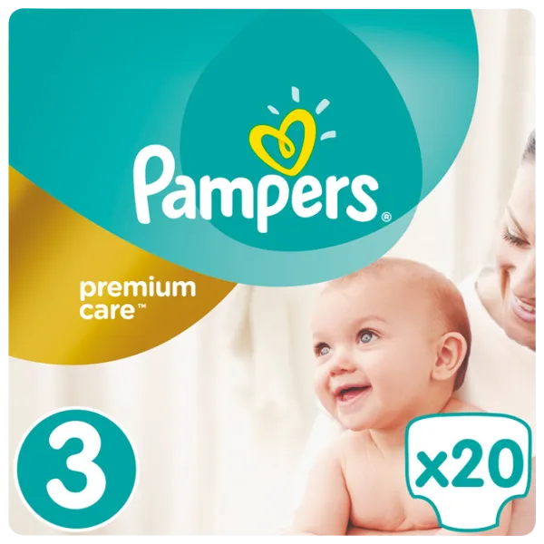 Подгузники для детей Pampers Premium Care Midi 3 5 - 9 кг/ 20 шт. photo 1