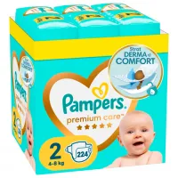 Scutece pentru copii Pampers Premium Care Mini 2 4 - 8 kg/ 224 buc.