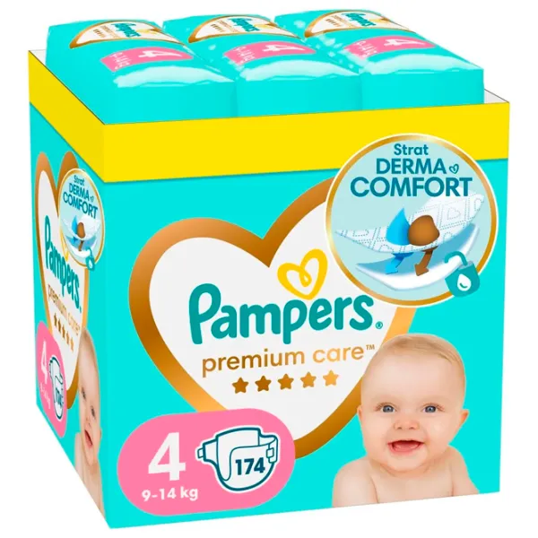 Подгузники для детей Pampers Premium Care Maxi 4 9 - 14 кг/ 174 шт. photo 1