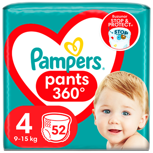 Подгузники для детей Pampers Pants 4 9 - 15 кг / 52 шт. photo 1