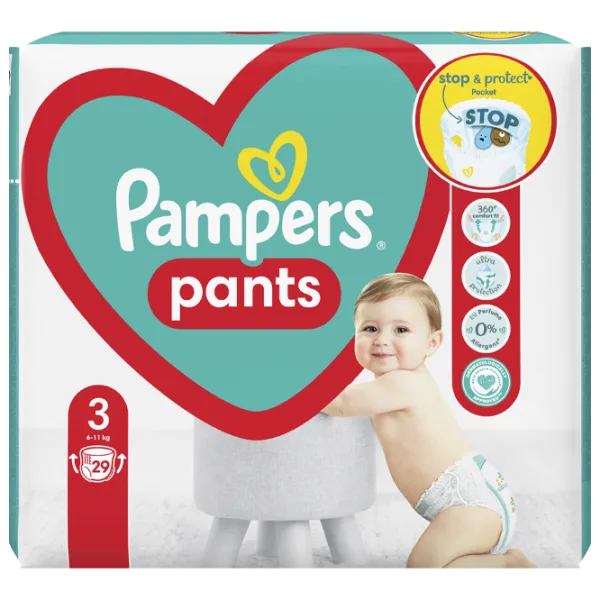 Scutece pentru copii Pampers Pants 3 6 - 11 kg/ 29 buc. photo 1