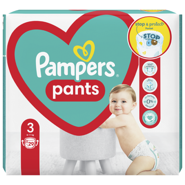 Scutece pentru copii Pampers Pants 3 6 - 11 kg/ 29 buc. photo 1